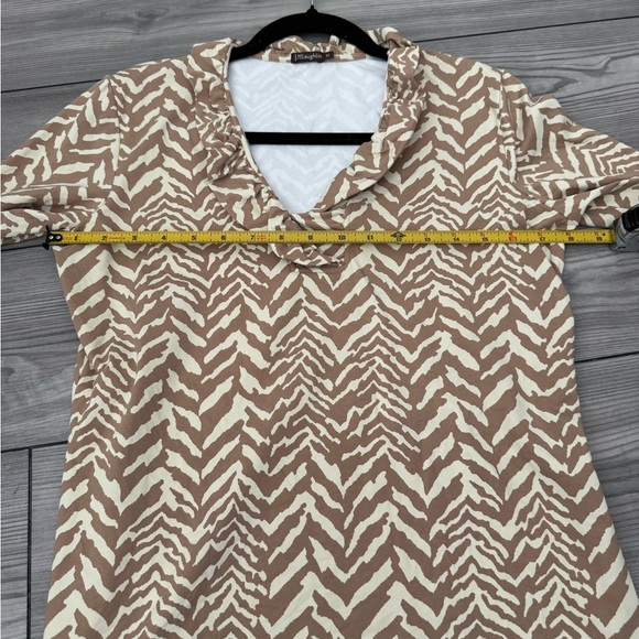 J.McLaughlin Durham Ruffle Top Animal Print Catalina Cloth - Picture 6 of 7